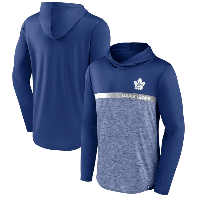Men's Blue Toronto Maple Leafs Podium Defender Pullover Hoodie